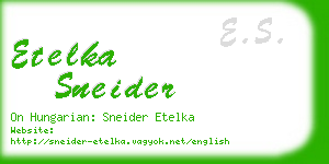 etelka sneider business card